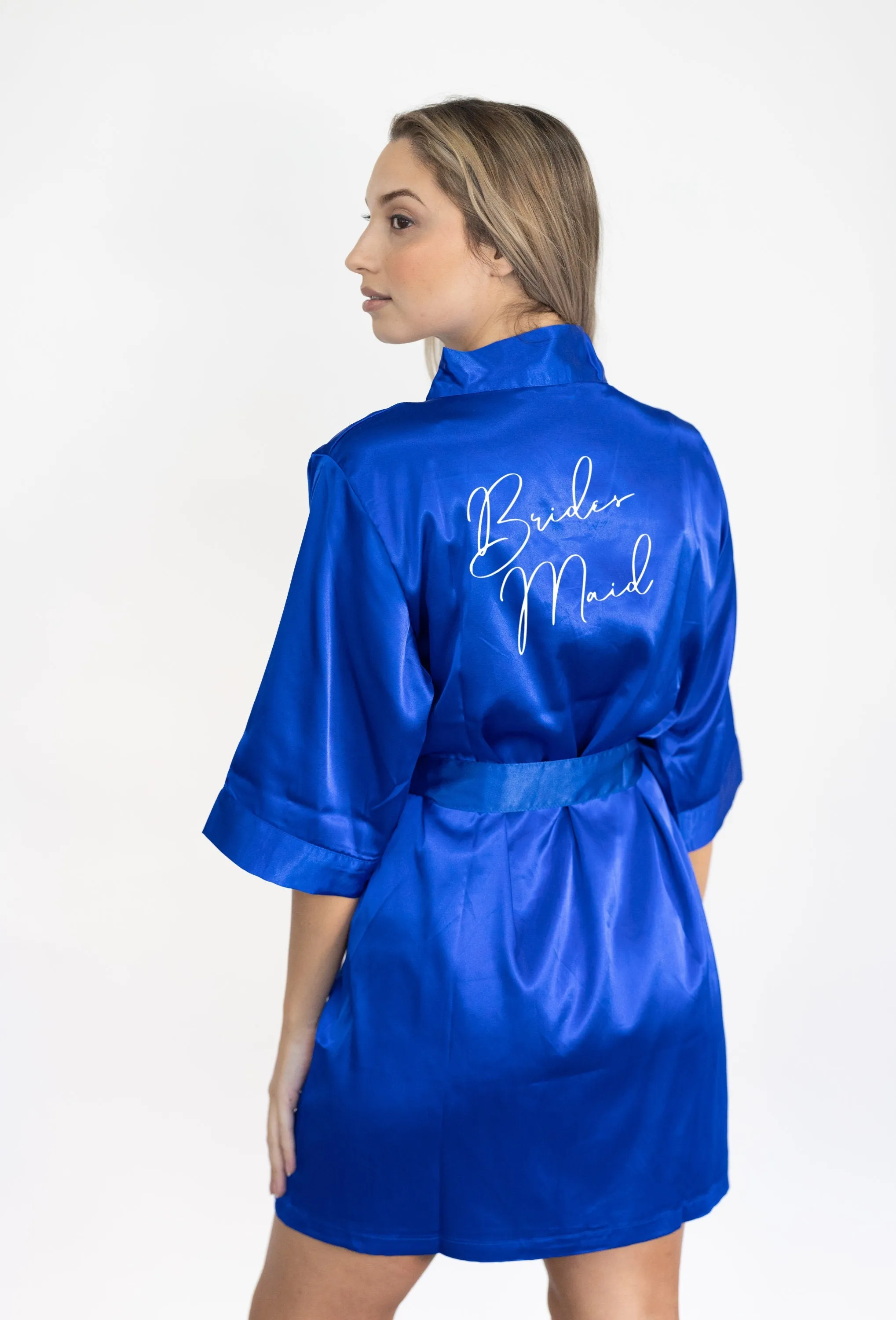 Personalized Bridesmaid Satin Robes Pink