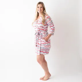 Pink Waves Robe