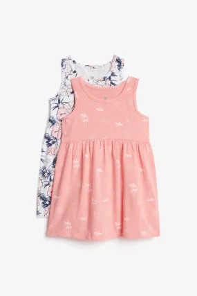 Prix pop, Lot de 2 robes en coton, 2T-3T - Bébé fille