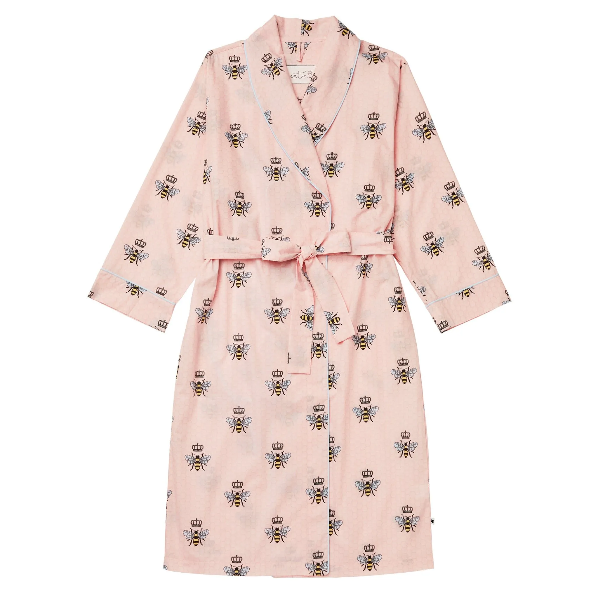 Queen Bee Luxe Pima Shawl Collar Robe - Pink