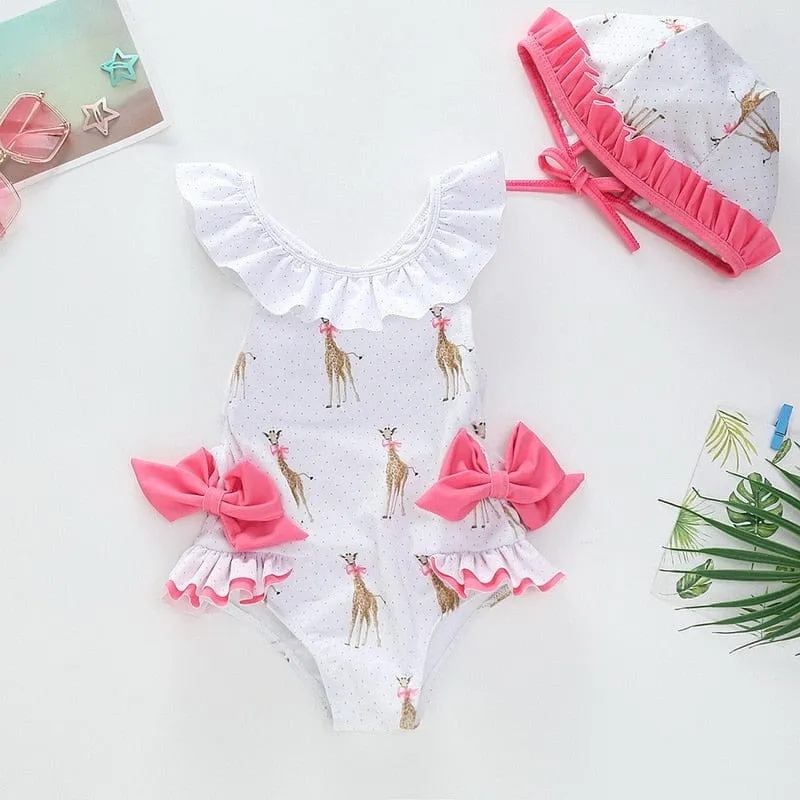 "Summer Girl" Cute Printed Swimsuit Sets