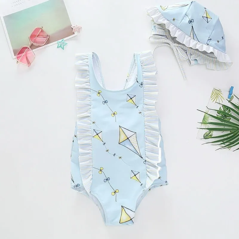"Summer Girl" Cute Printed Swimsuit Sets