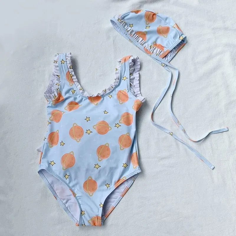 "Summer Girl" Cute Printed Swimsuit Sets