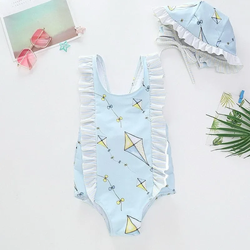 "Summer Girl" Cute Printed Swimsuit Sets
