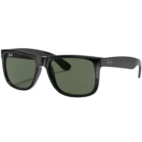 Ray-Ban Justin Classic Sunglasses - Polished Black/Green