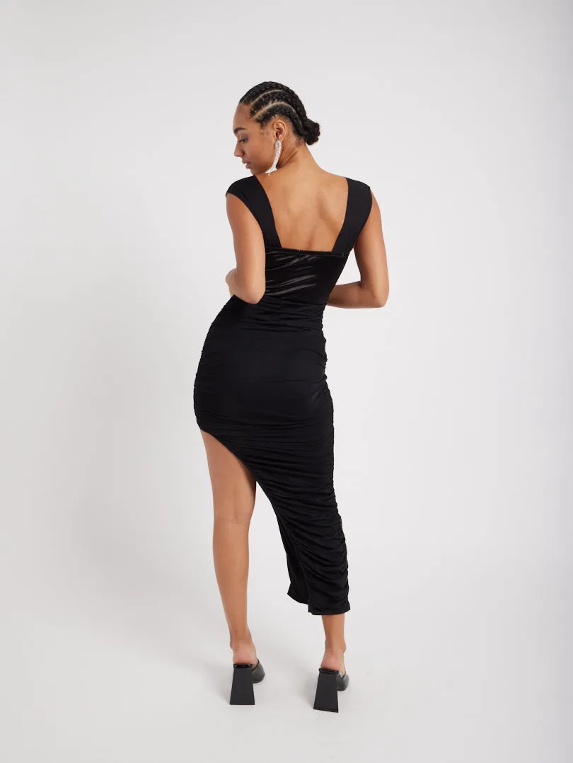 Robe bustier asymétrique