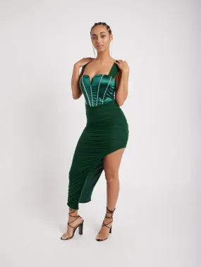 Robe bustier asymétrique