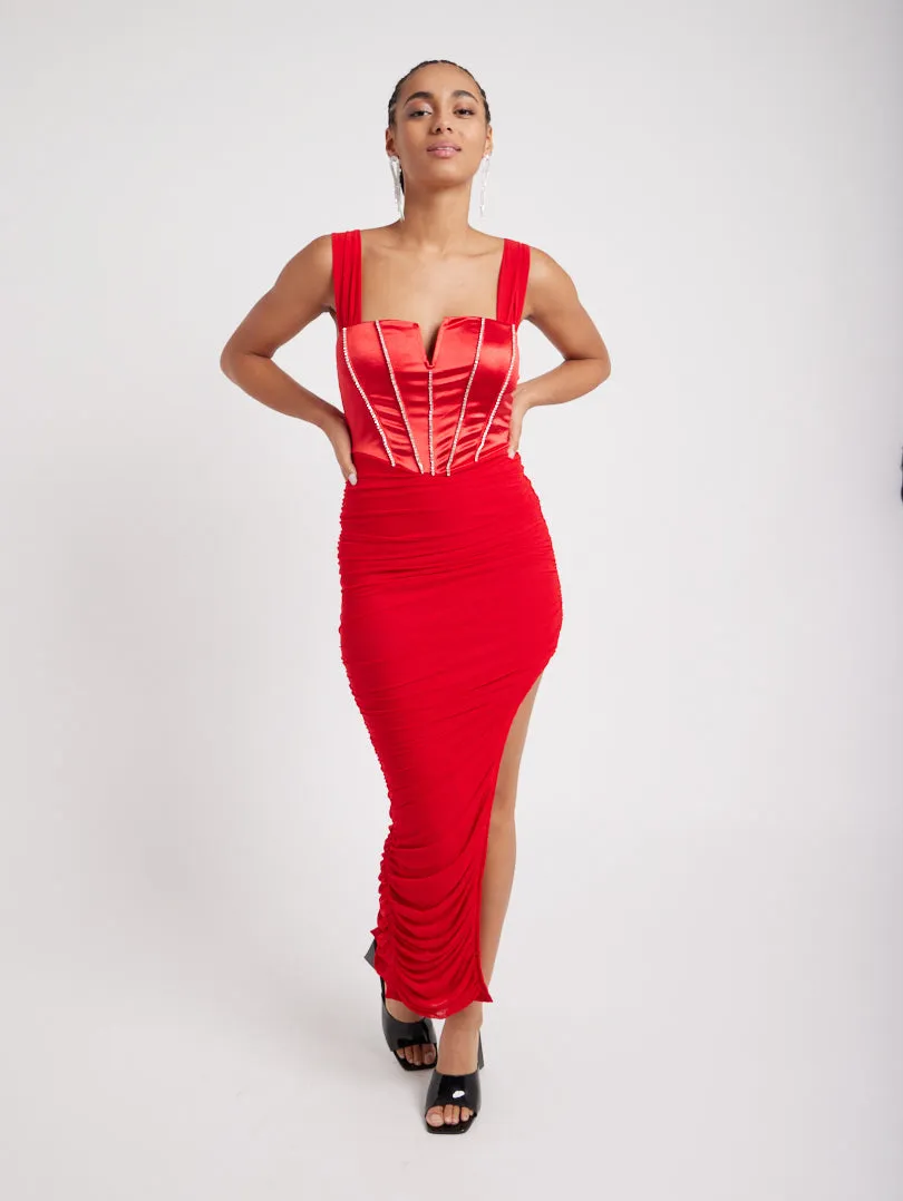 Robe bustier asymétrique