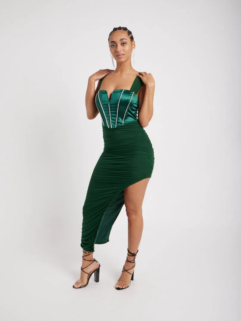 Robe bustier asymétrique