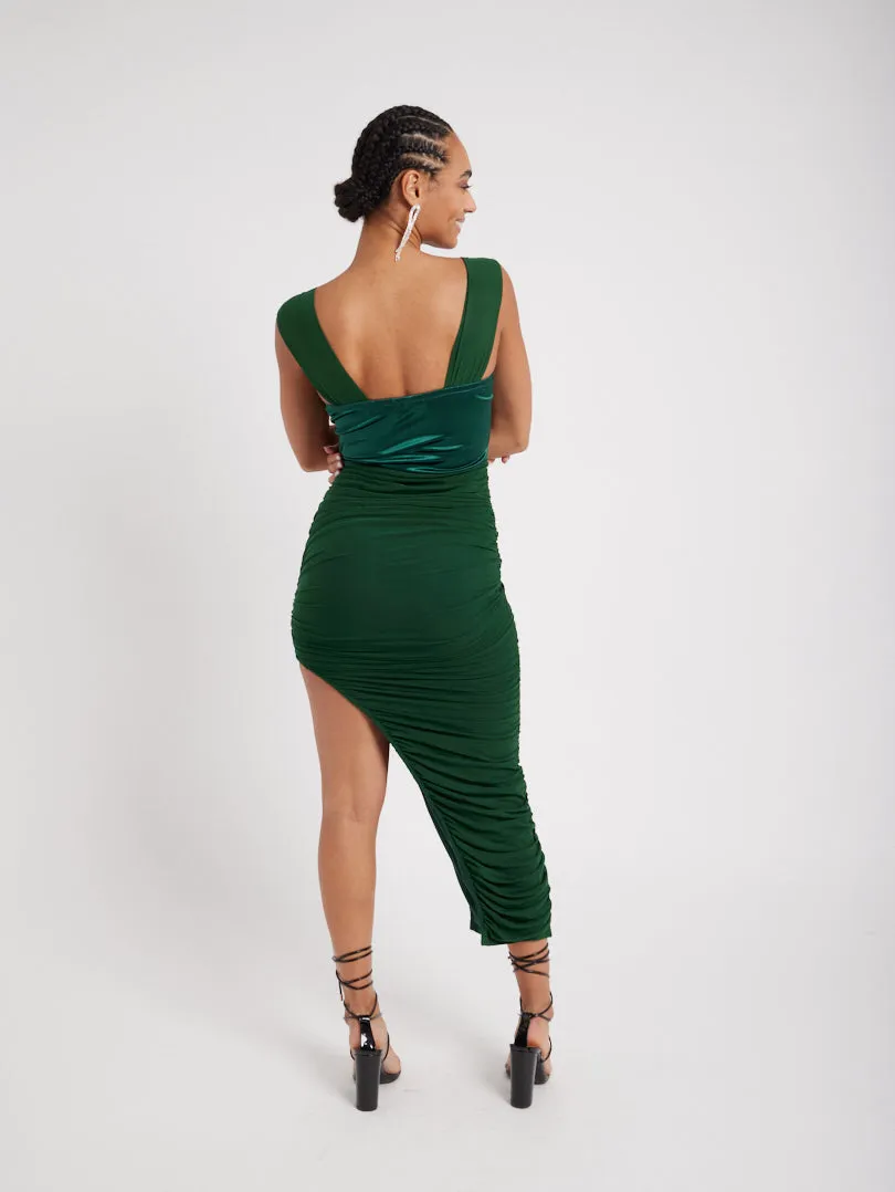 Robe bustier asymétrique