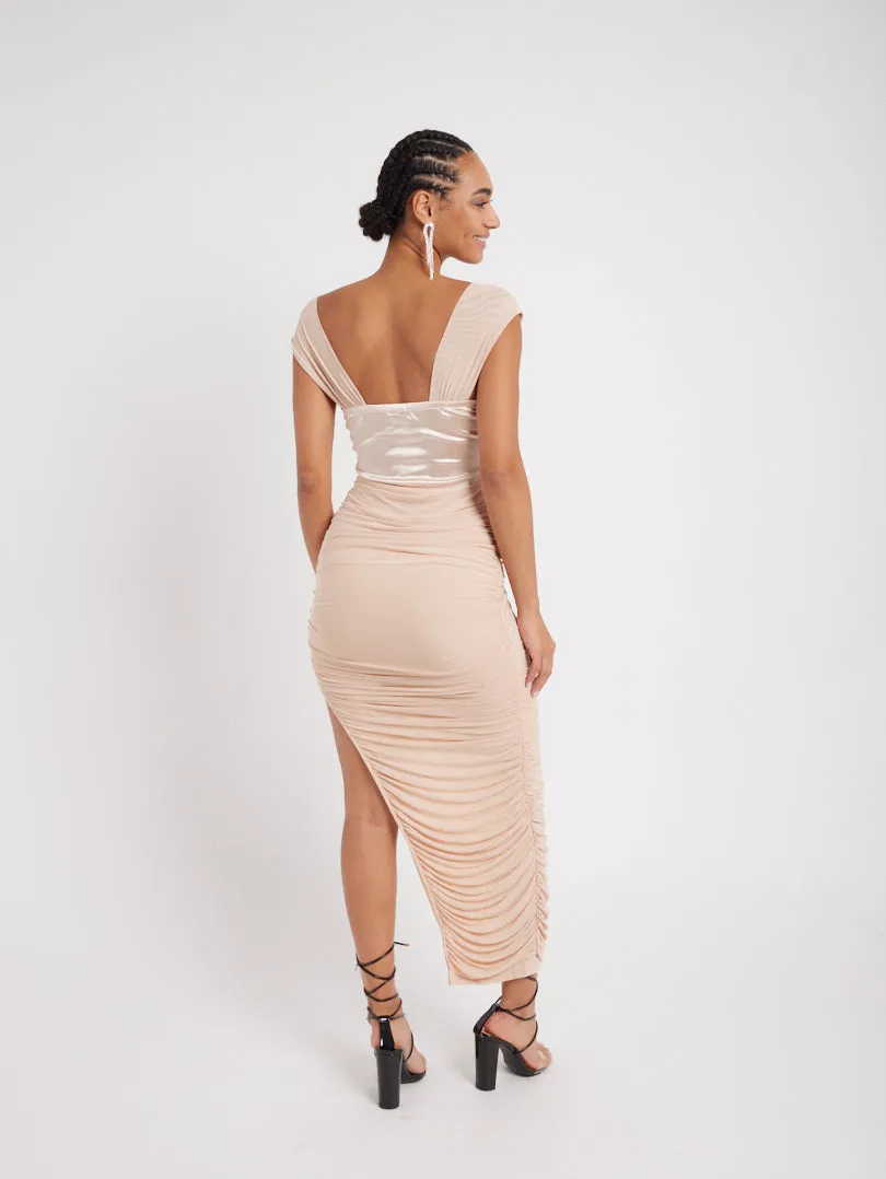 Robe bustier asymétrique