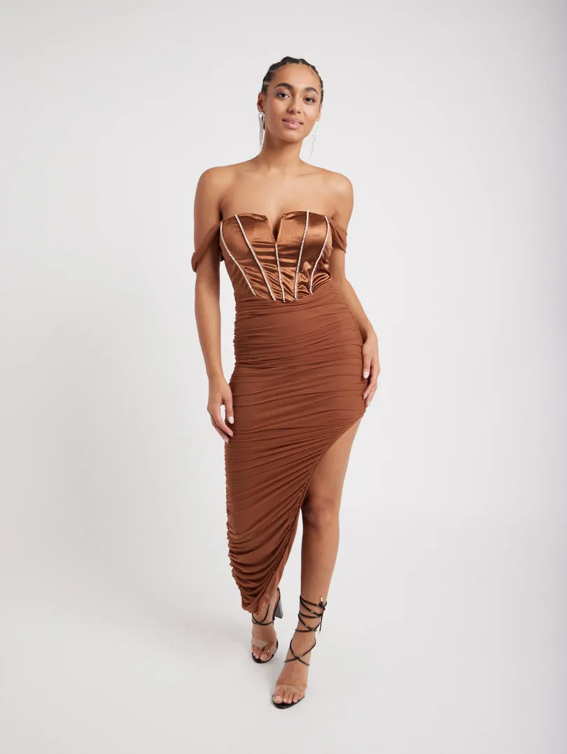 Robe bustier asymétrique