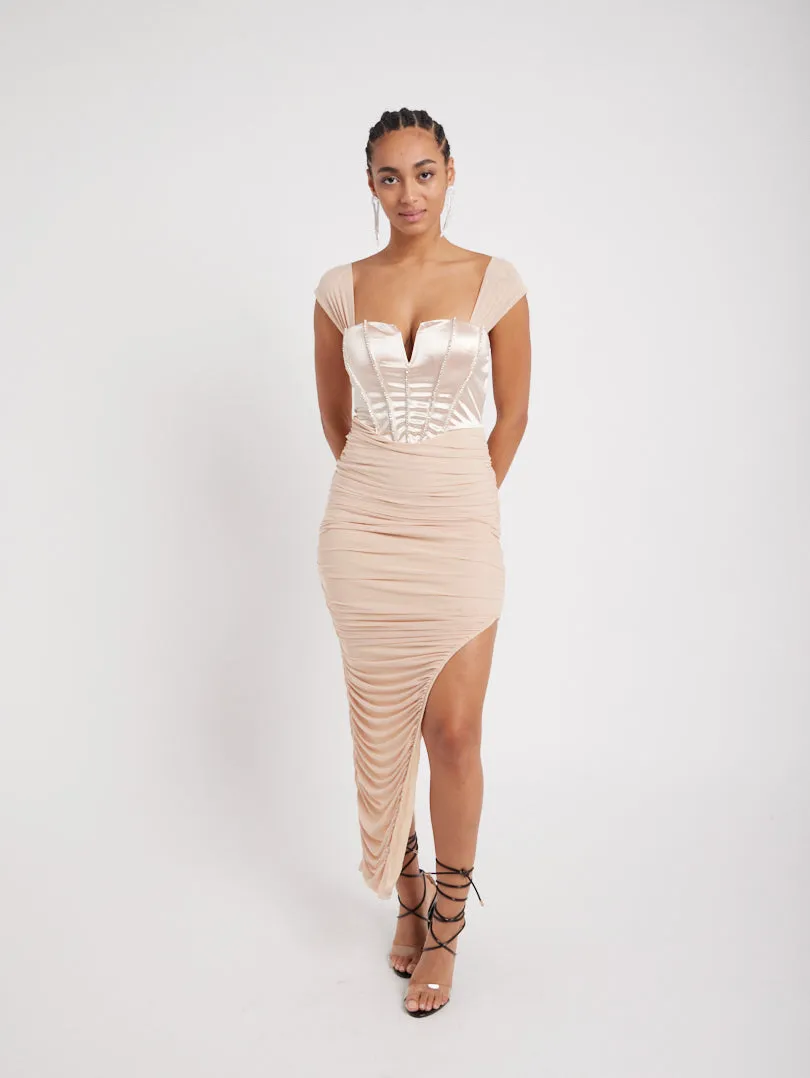 Robe bustier asymétrique