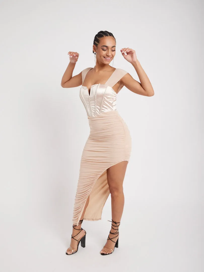 Robe bustier asymétrique