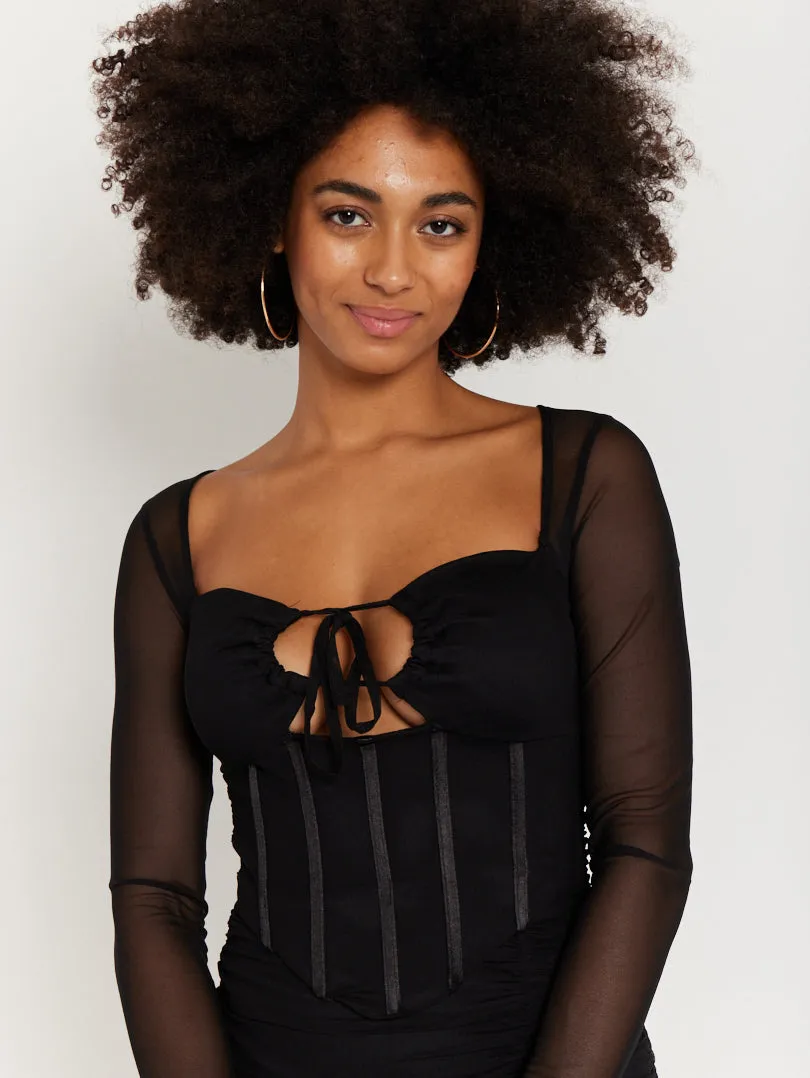 Robe corset rose fuschia