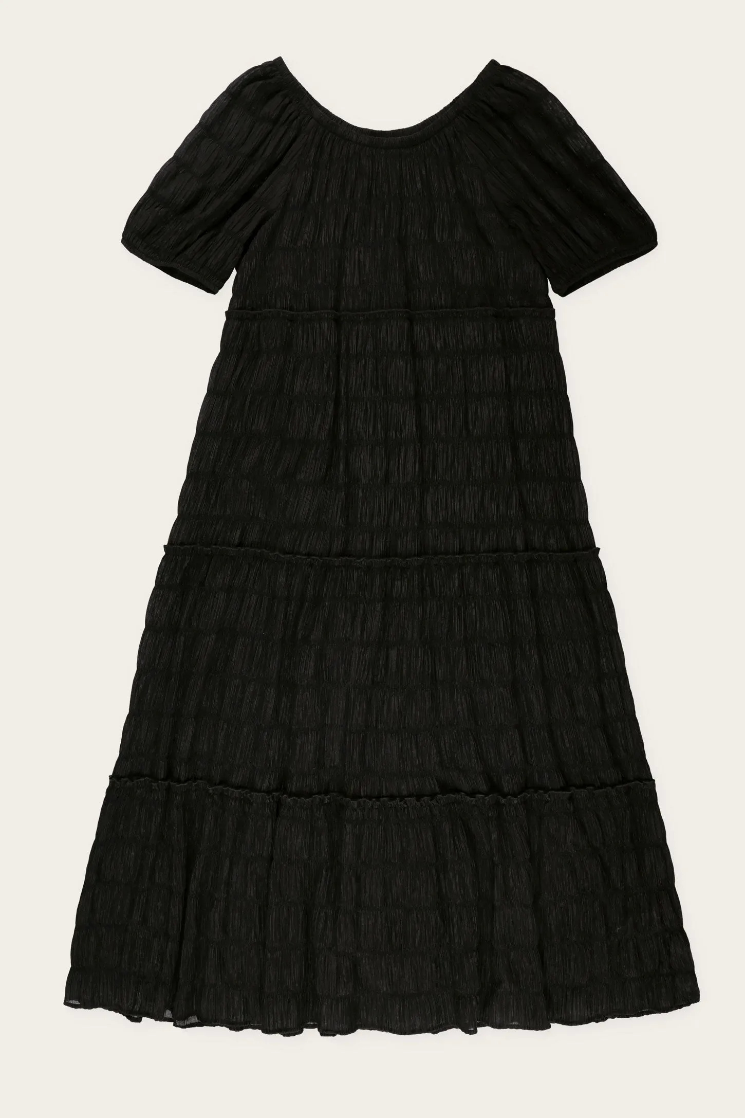 Robe longue volants étagés - Femme