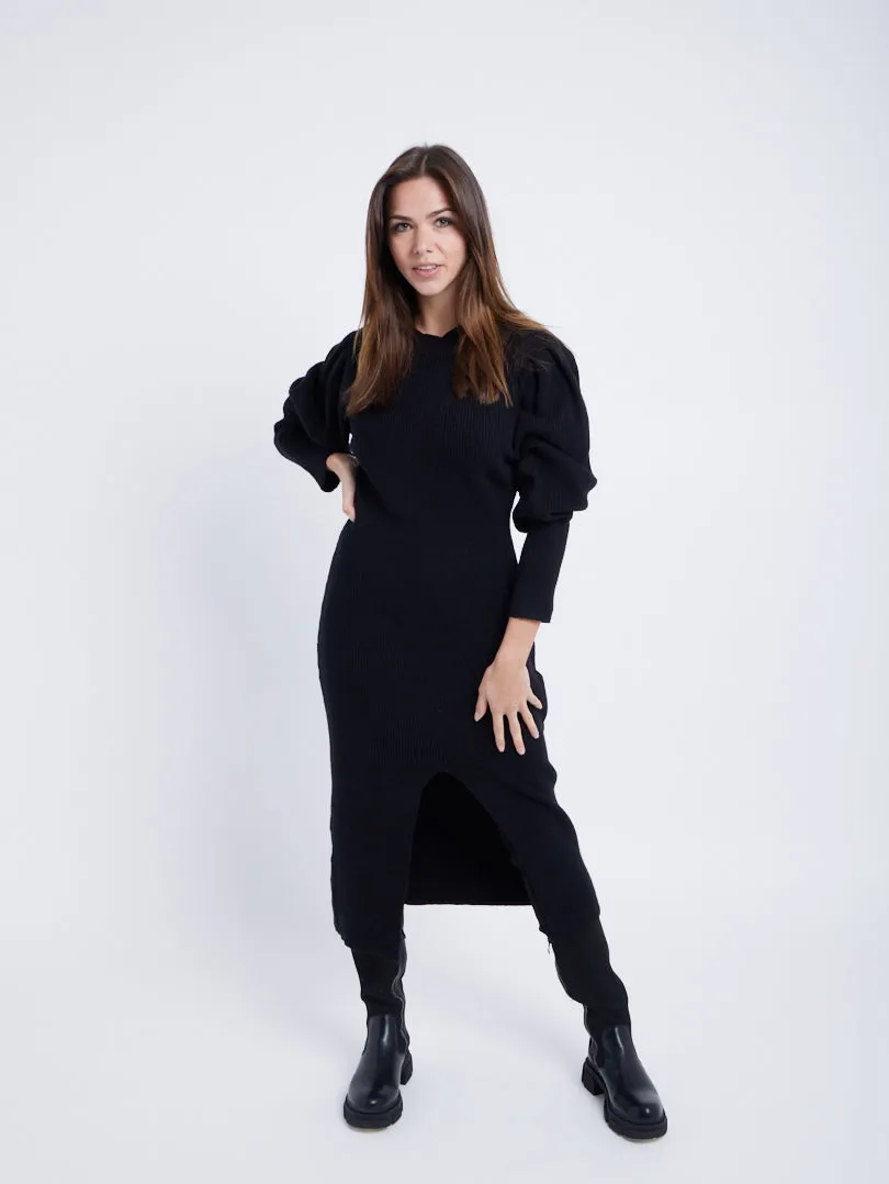 Robe midi manches ballon