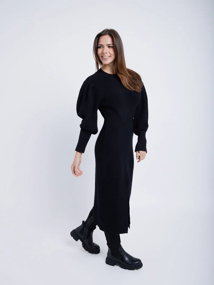 Robe midi manches ballon