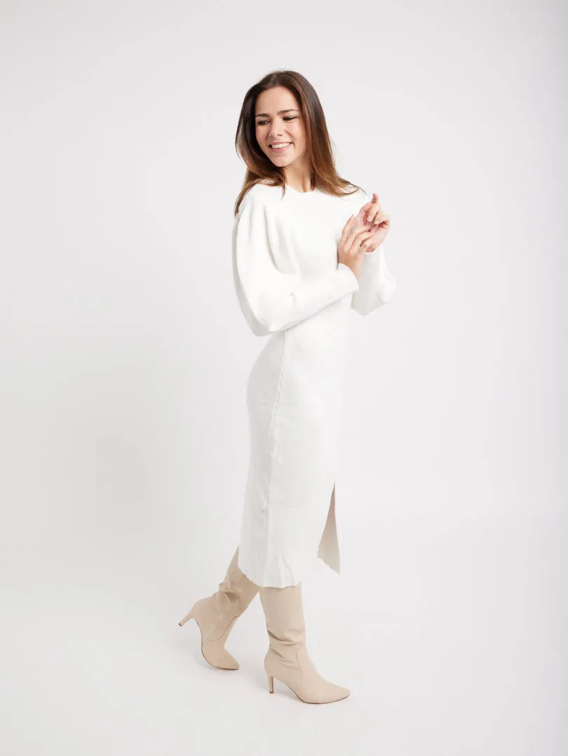 Robe midi manches ballon