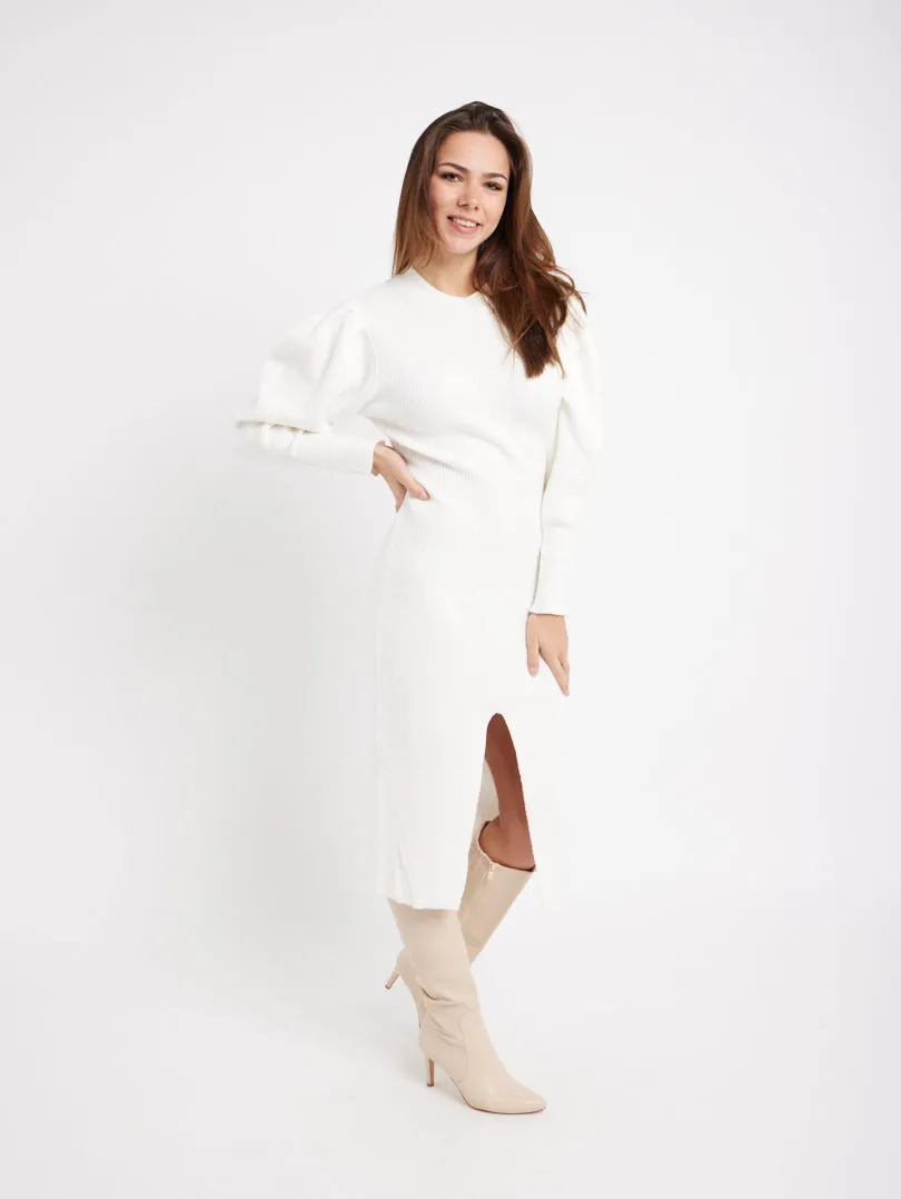Robe midi manches ballon