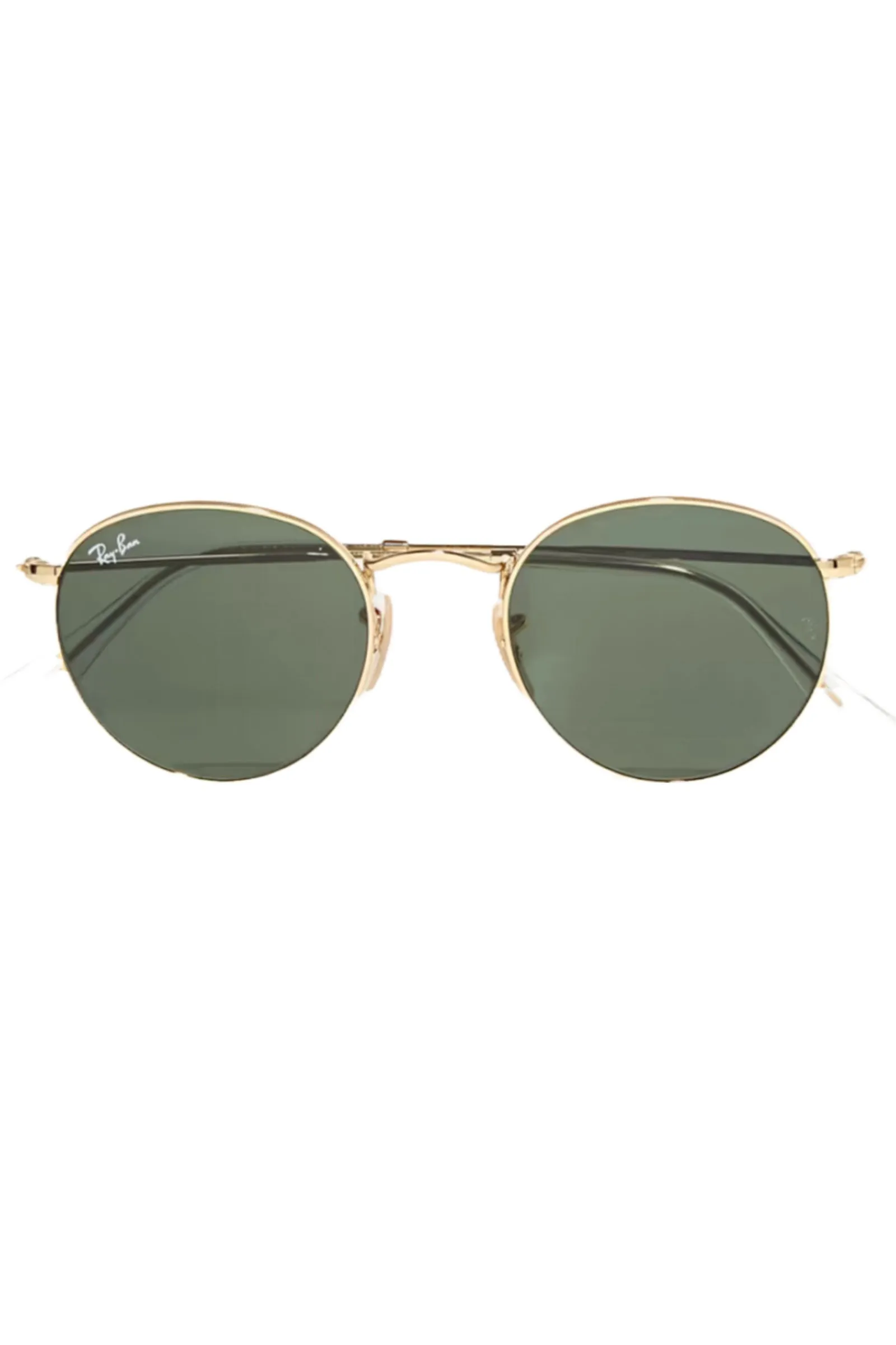 Round-frame Gold-tone Sunglasses