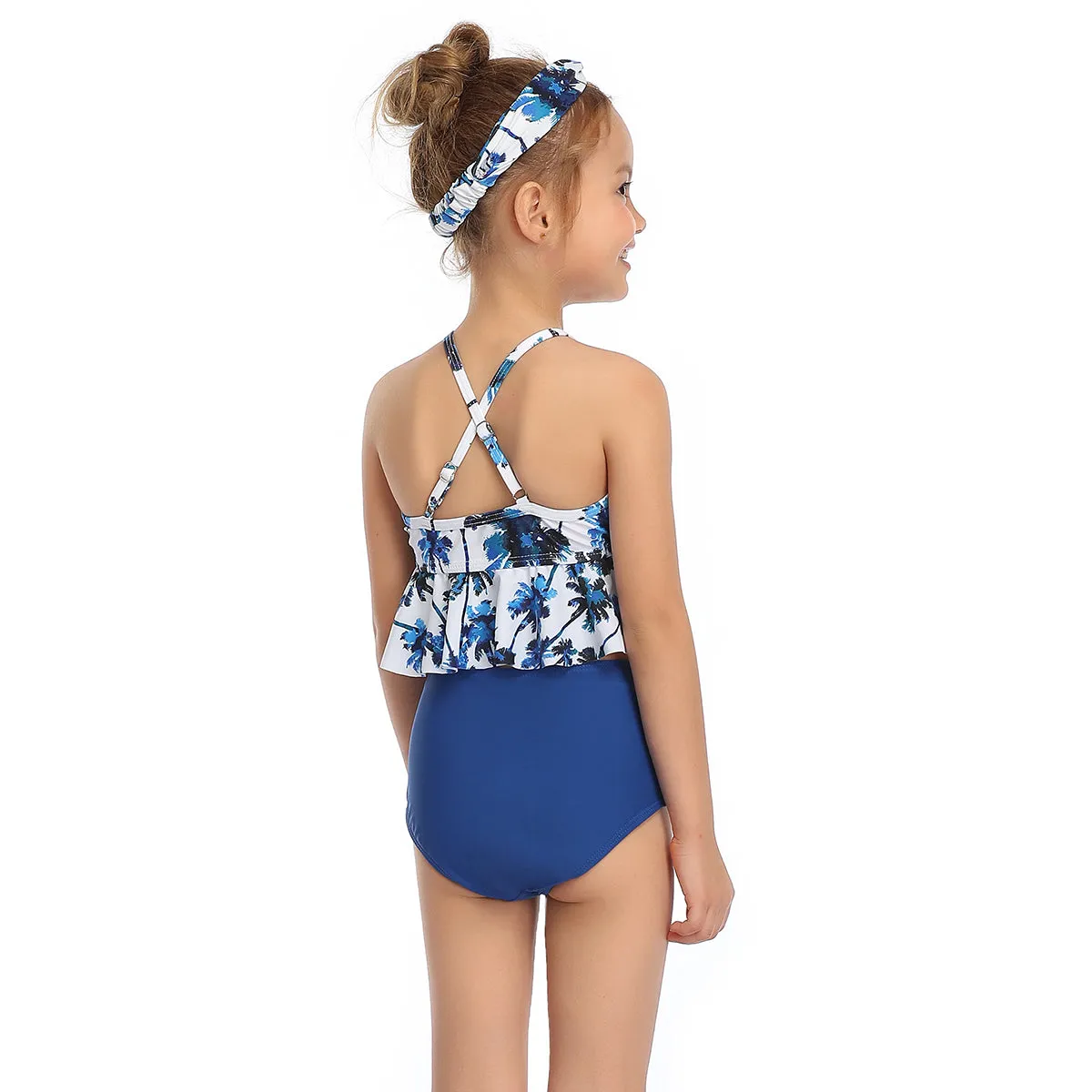 Ruffled Bikini Tops High Waist Mommy and Me Swimsuits