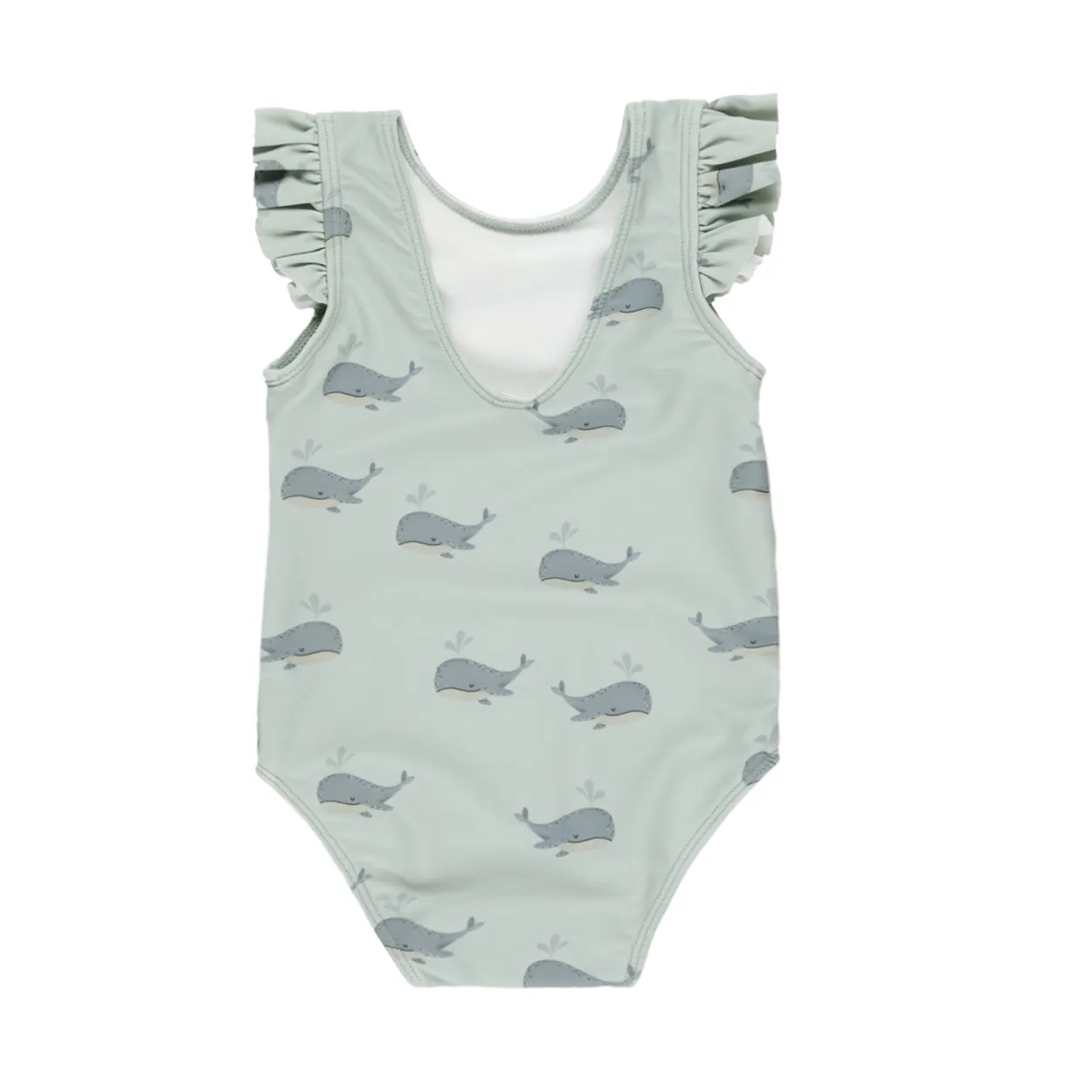 Scoop Back One-Piece - Whales