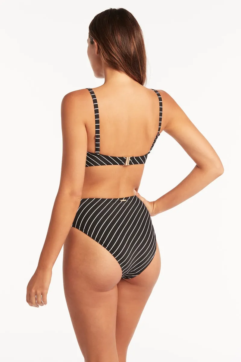 Sea Level Shoreline Retro Hi Waist Bikini Bottom