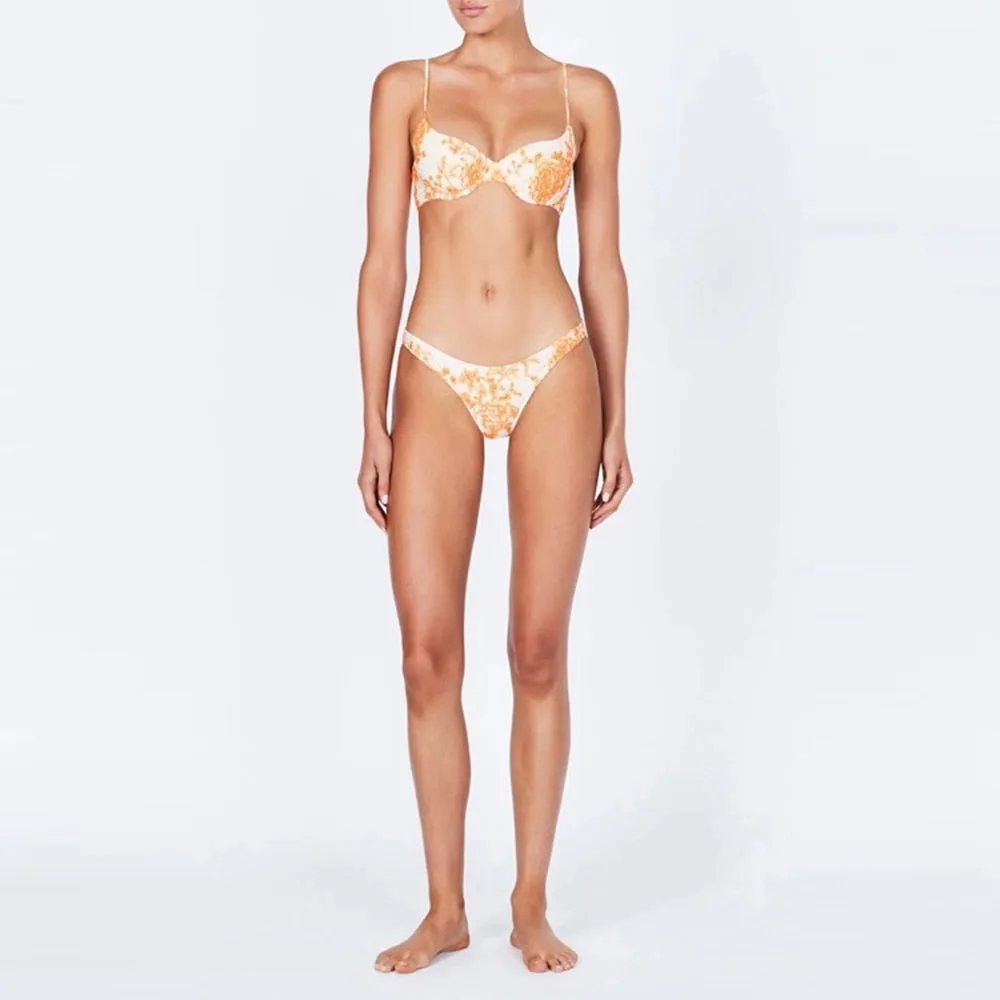 Sexy Triangle Push Up Bikini Set Brazilian String Thong Swimwear Ruched Bandage Bikinis Women Two Piece Swimsuit Micro Biquini