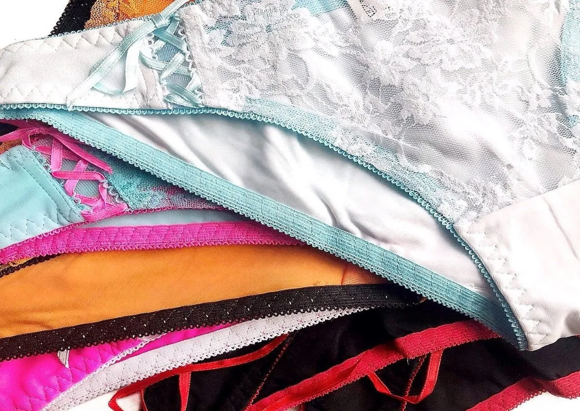Sheer Front & Ribbon Sides Panties