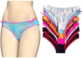 Sheer Front & Ribbon Sides Panties