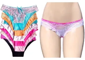 Sheer Lace Bikini Panties Front with Frills