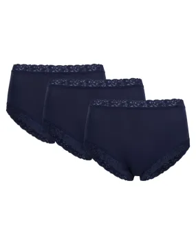 SL303 Indigo Blue Modal Lace Bikinis 3 Pack