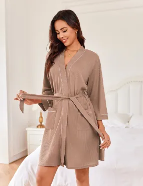 Soft Knee Length Waffle Robes (US Only)