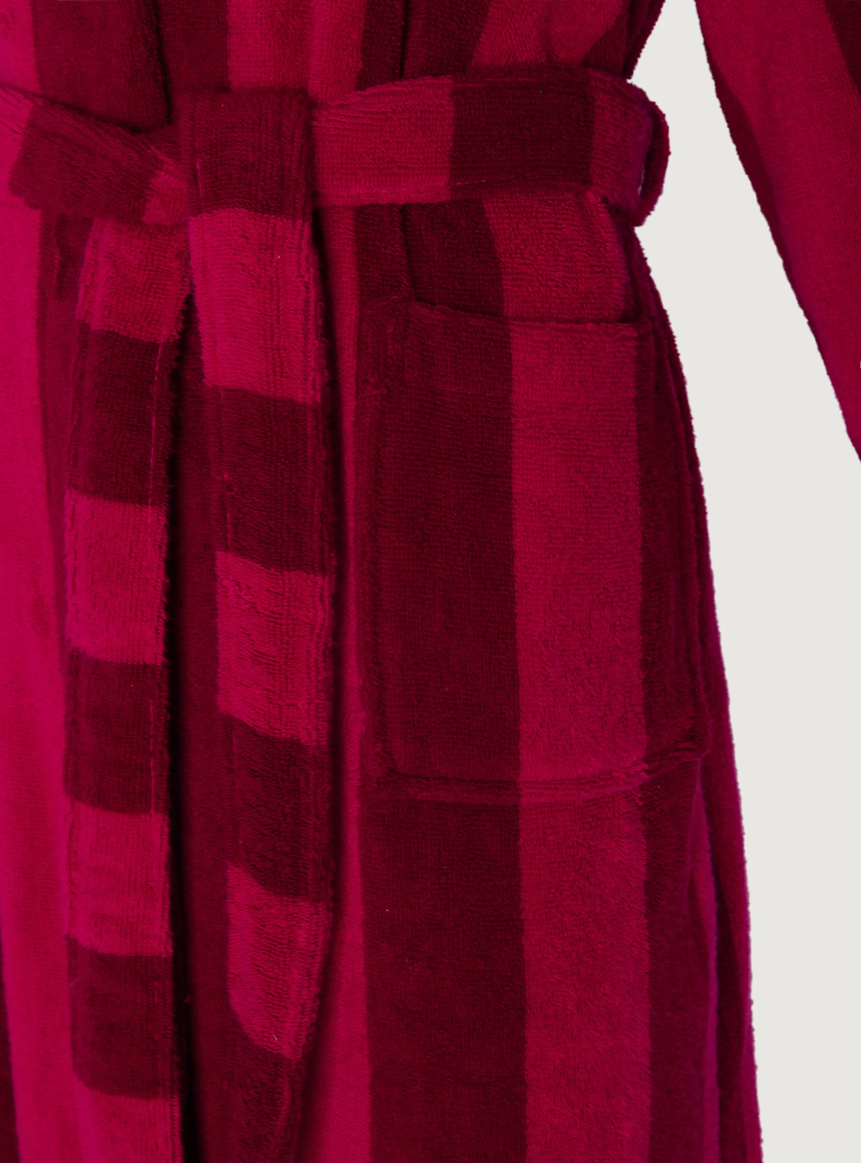 Soft Lightweight Woven Stripe Hooded Robe