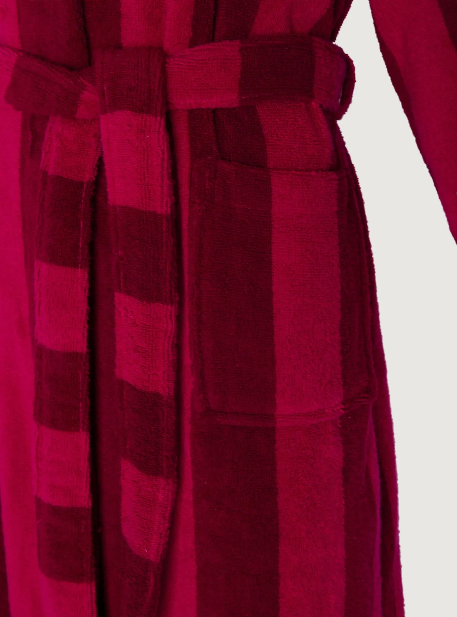 Soft Lightweight Woven Stripe Hooded Robe