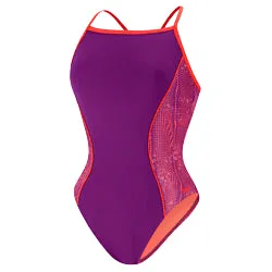 SPEEDO Watergrid Splice Clip Back One-Piece - Contemporary