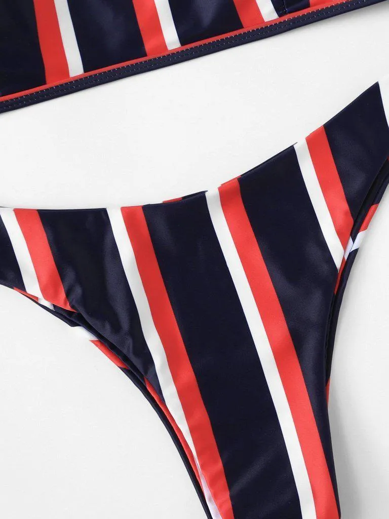 Striped Bikini Set