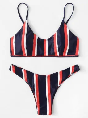 Striped Bikini Set