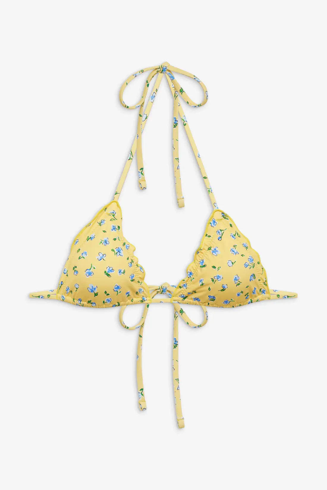 Tidal Floral Triangle Bikini Top