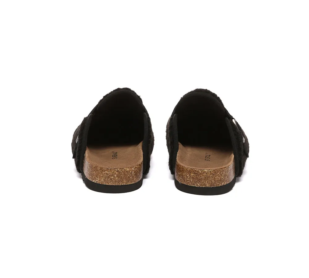 UGG Women Shearling Buckle Sandal Slides Greta