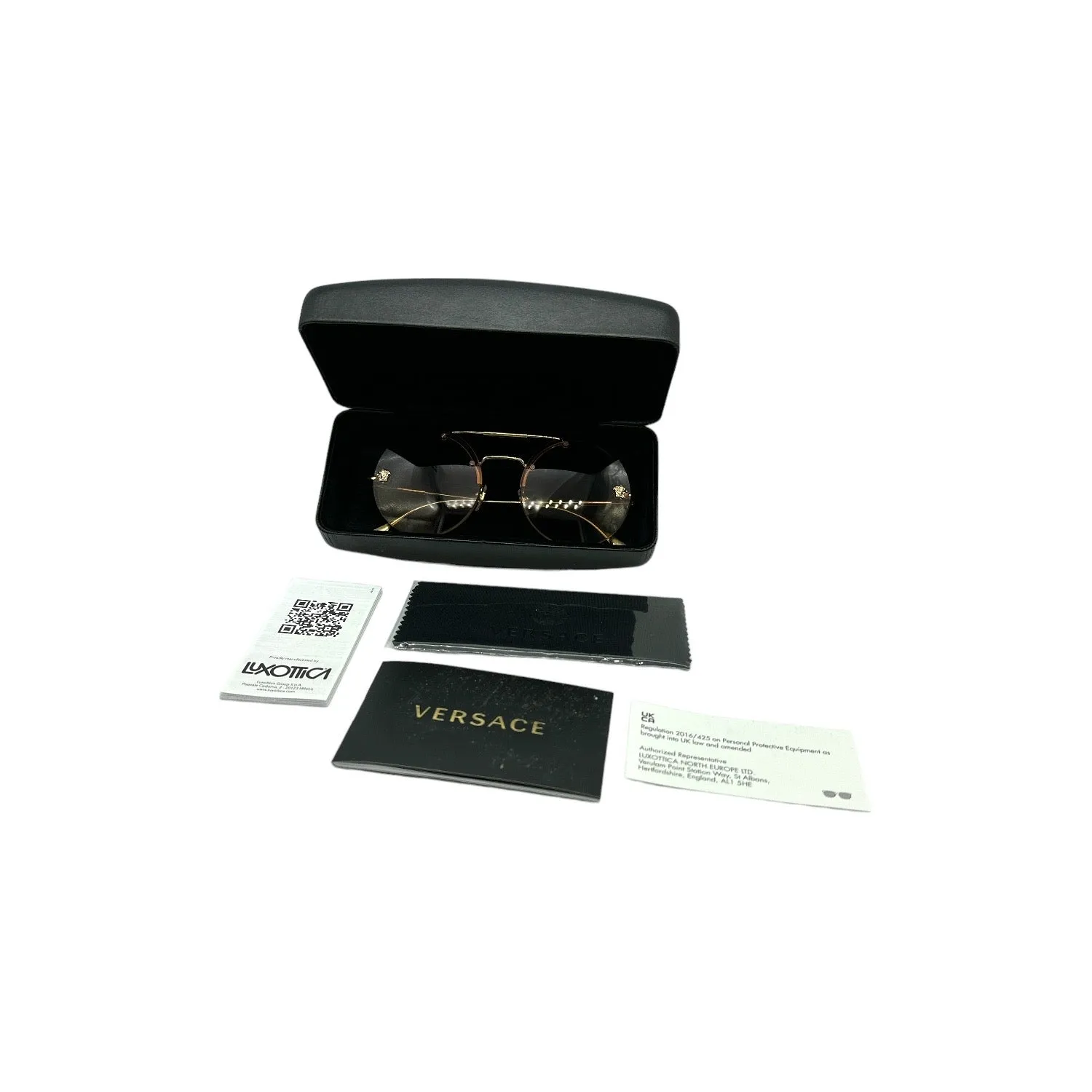 Versace VE2244 1002-78 Rimless Sunglasses