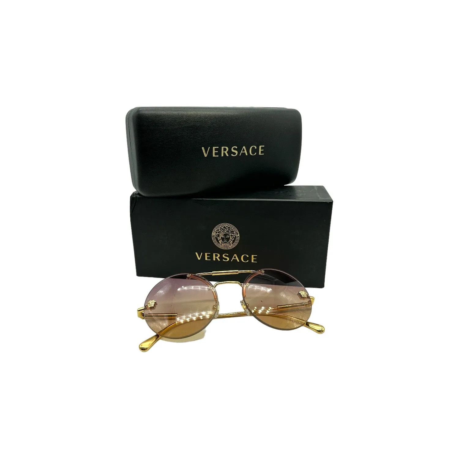 Versace VE2244 1002-78 Rimless Sunglasses