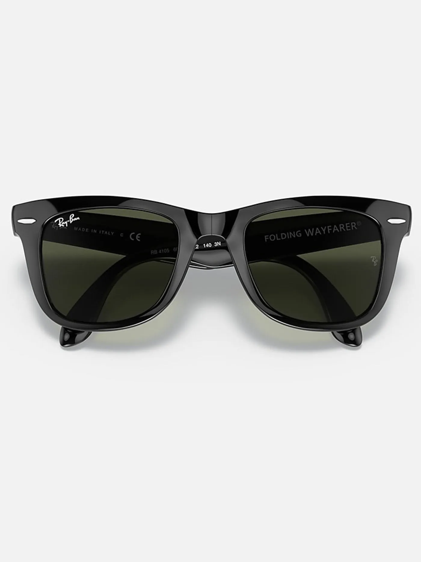 Wayfarer Folding Black/Green Classic G-15 Sunglasses