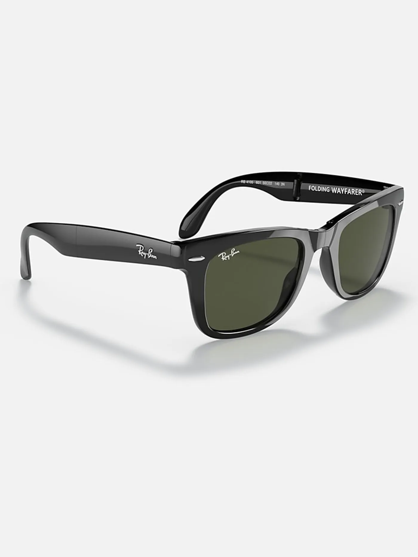 Wayfarer Folding Black/Green Classic G-15 Sunglasses