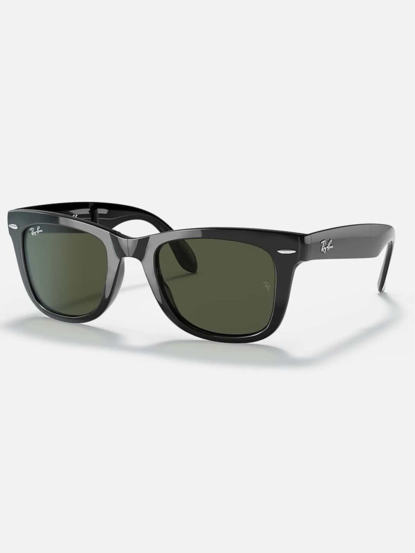 Wayfarer Folding Black/Green Classic G-15 Sunglasses